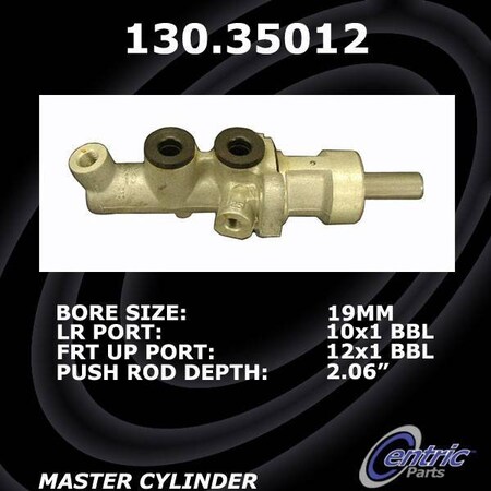 Centric Parts Premium Brake Master Cylinder, 130.35012 130.35012